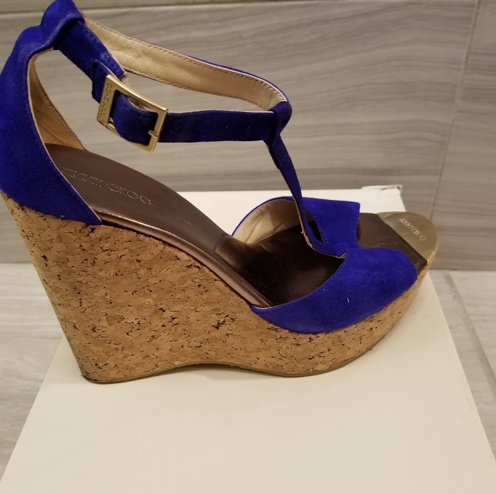 COPY - Jimmy Choo - Suede Electric Blue (Wedge)
